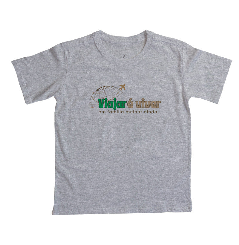Camiseta Infantil - Viajar é Viver