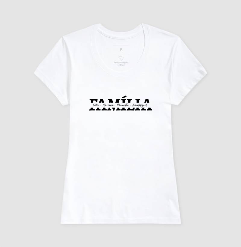 Camiseta Família - Nome dos integrantes