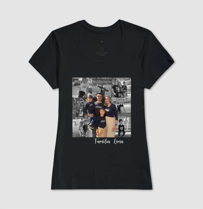 Camiseta Família - Quadrados de História