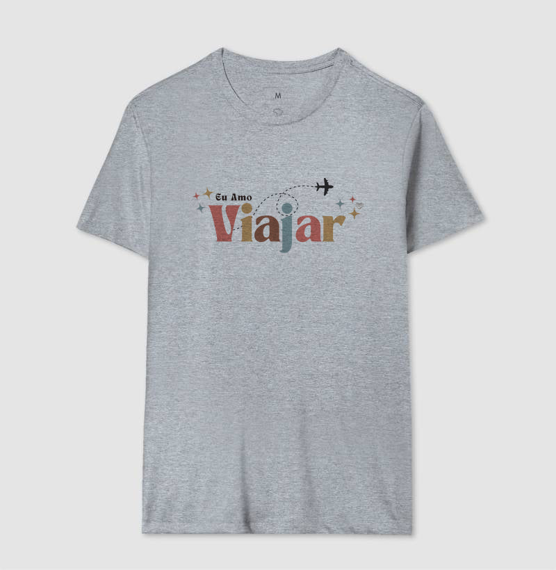 Camiseta - Eu amo viajar