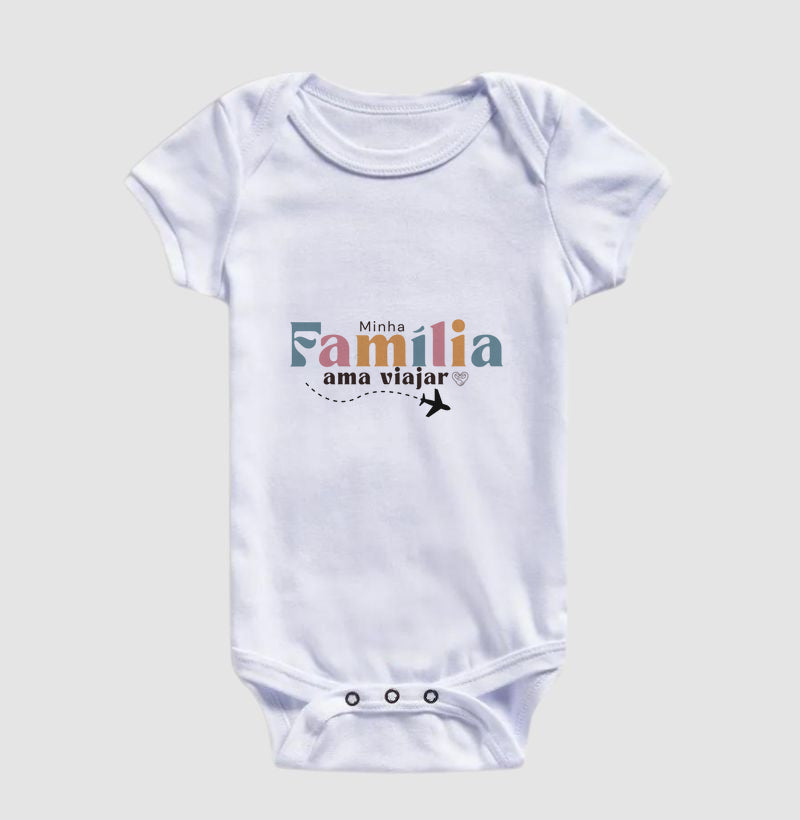 Body Infantil Família Ama Viajar