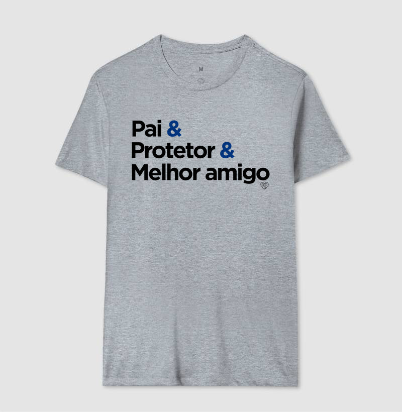 Camiseta Pai Protetor e Melhor amigo