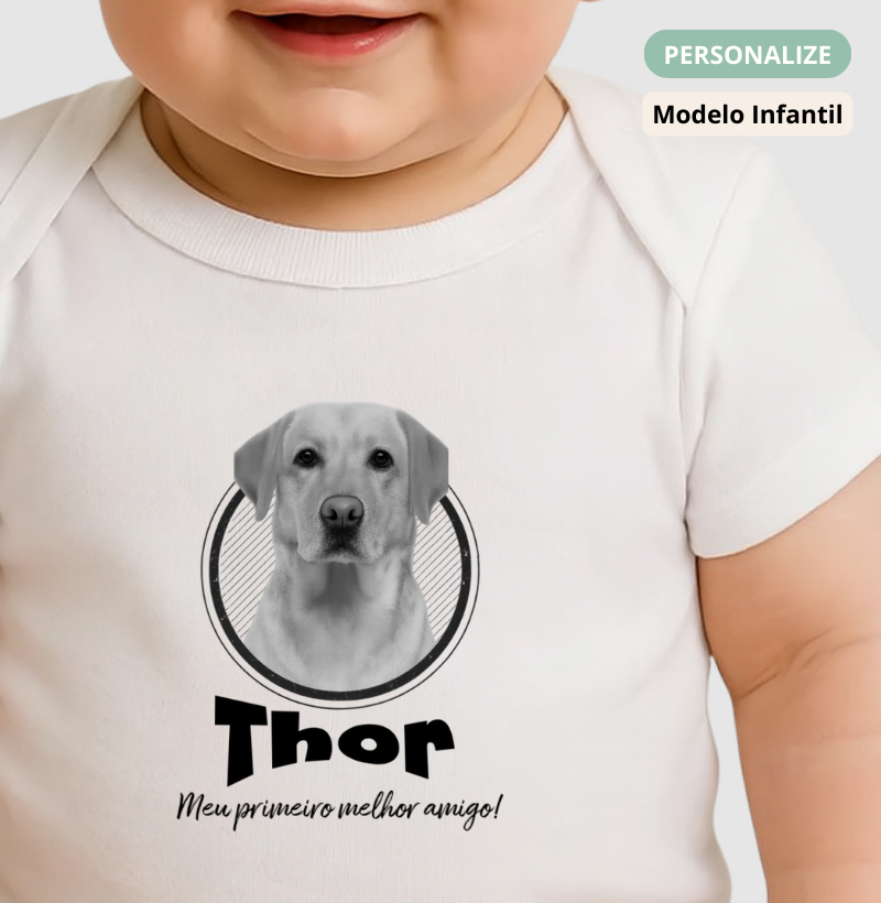 Body Infantil Personalizado - Pet meu melhor amigo