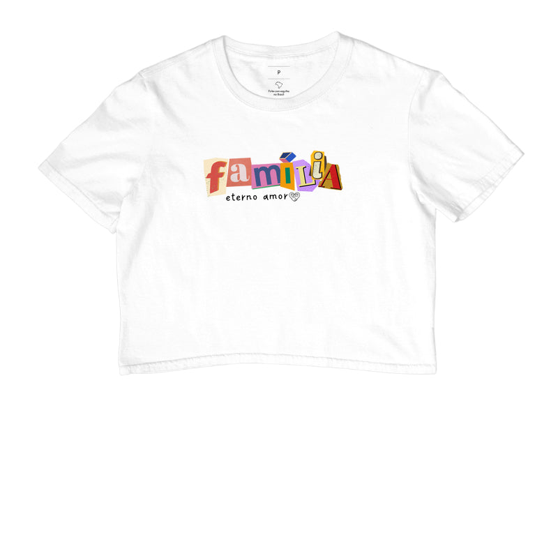 Cropped - Família Letra de Jornal