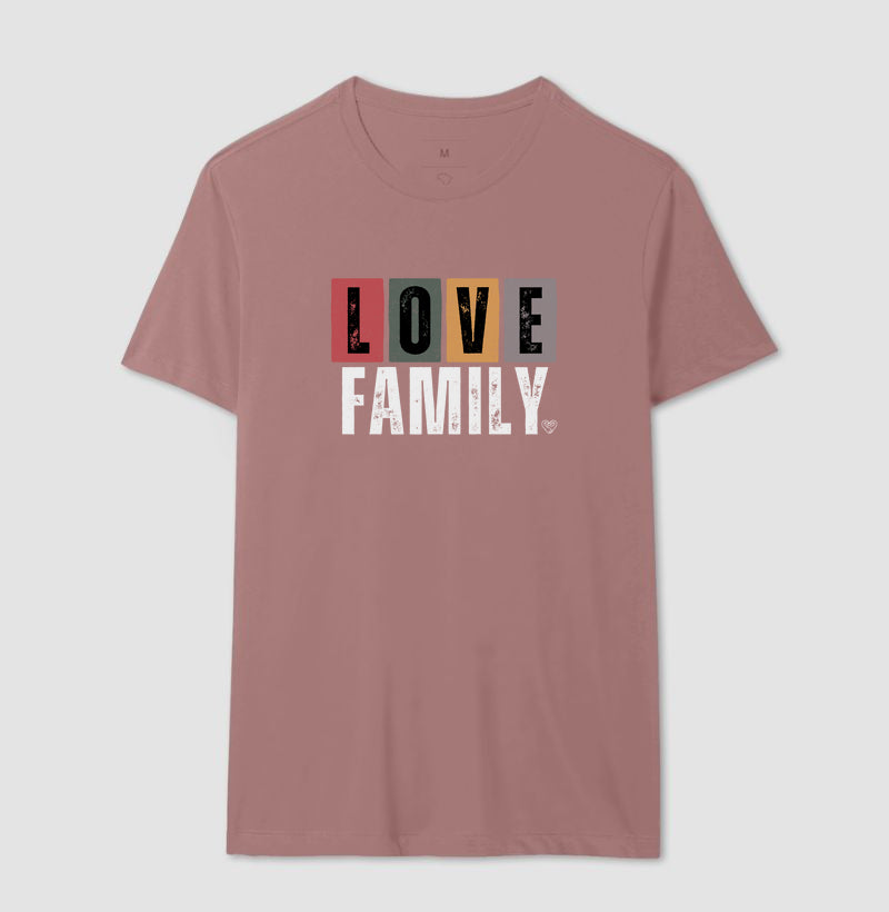 Camiseta - Love Family colorida