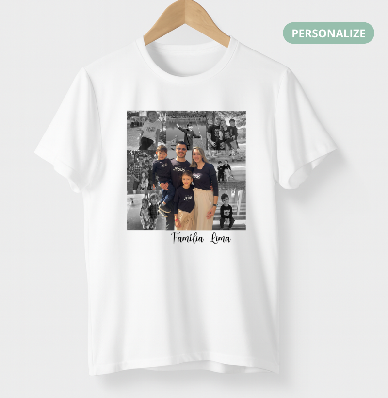 Camiseta Família - Quadrados de História