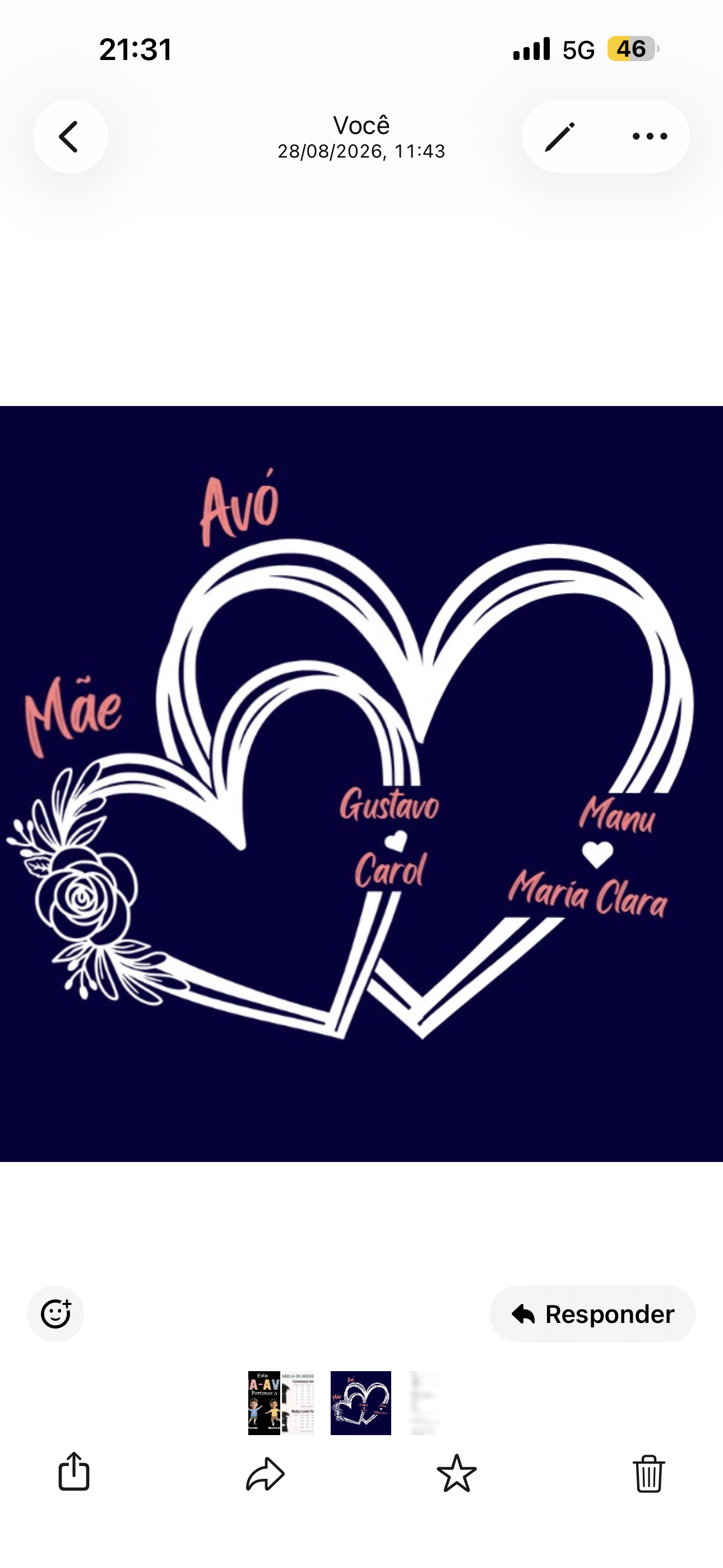 Maria Aparecida - Camiseta azul G