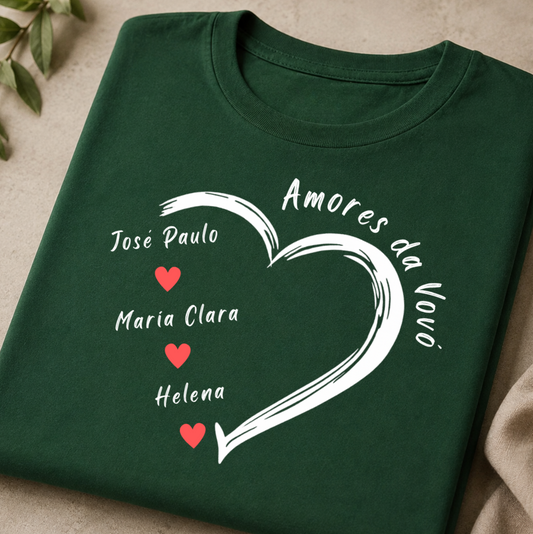 Camiseta Personalizada Amores da Vovó