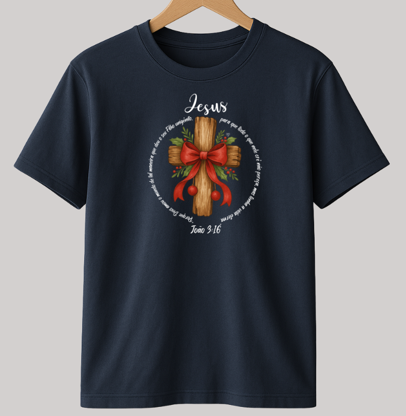 Camiseta Infantil natal Deus amou o mundo