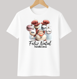 Camiseta Infantil Personalizada Natal Papai Noel