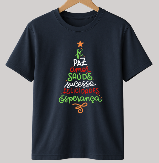 Camiseta Infantil Natal Árvore da positividade
