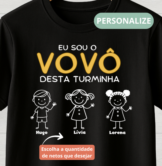 Camiseta Personalizada Eu sou Vovô desta turminha