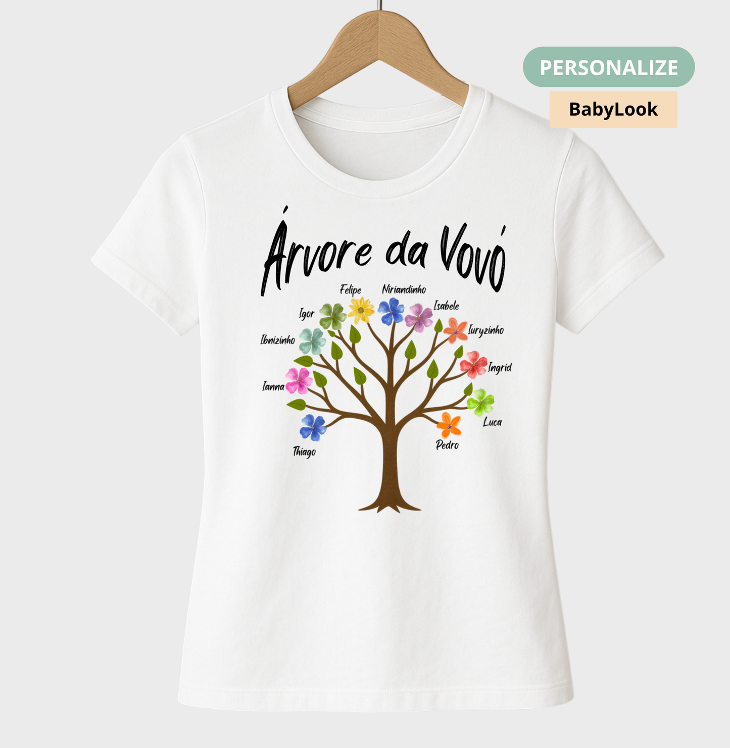 Camiseta Personalizada - Árvore da Vovó