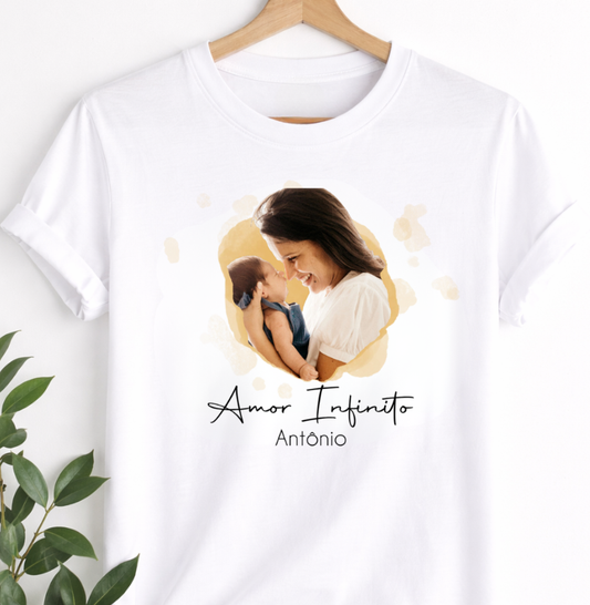 Camiseta Personalizada Mãe e Filho Amor Infinito