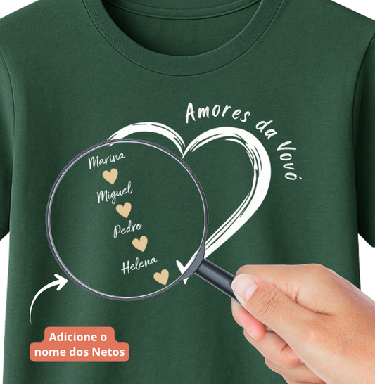 Camiseta Personalizada Amores da Vovó
