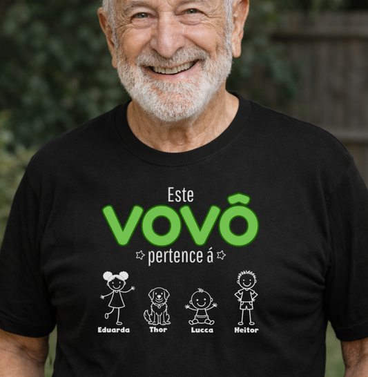 Camiseta Personalizada - Vovô/Vovó Netos e Pets