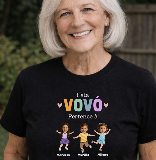 Camiseta Personalizada Divertida Vovó pertence à