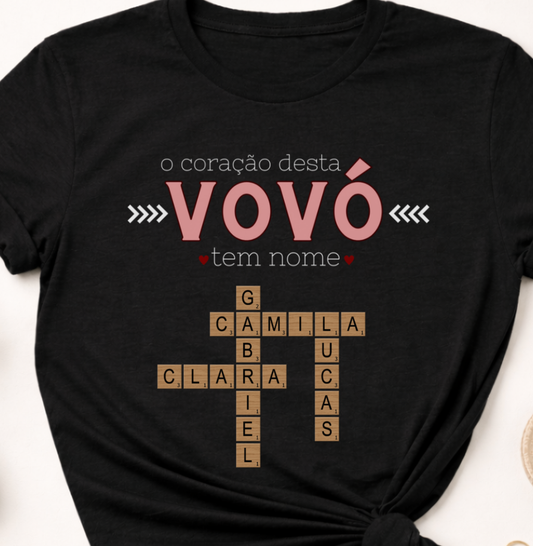 Camiseta Personalizada o coração tem nome