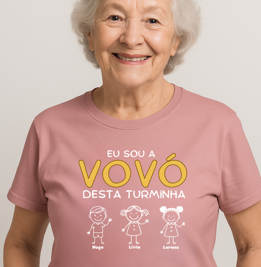 Camiseta Personalizada Eu sou Vovó/ Vovô Desta turminha