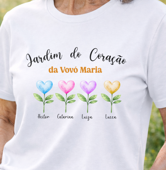 Camiseta Personalizada Jardim do Coração