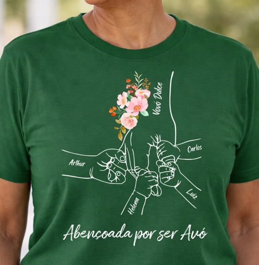 Camiseta Personalizada Abençoada por ser avó