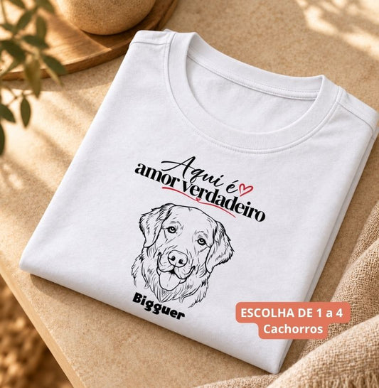 Camiseta Personalizada Pet Amor Verdadeiro