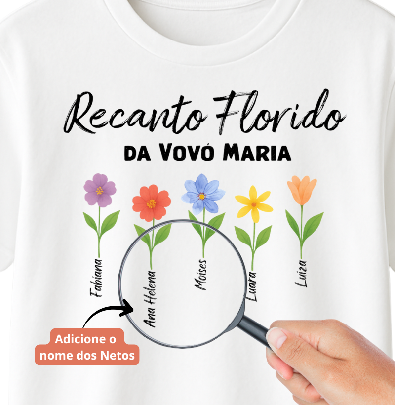 Camiseta Personalizada - Recanto Florido da Vovó