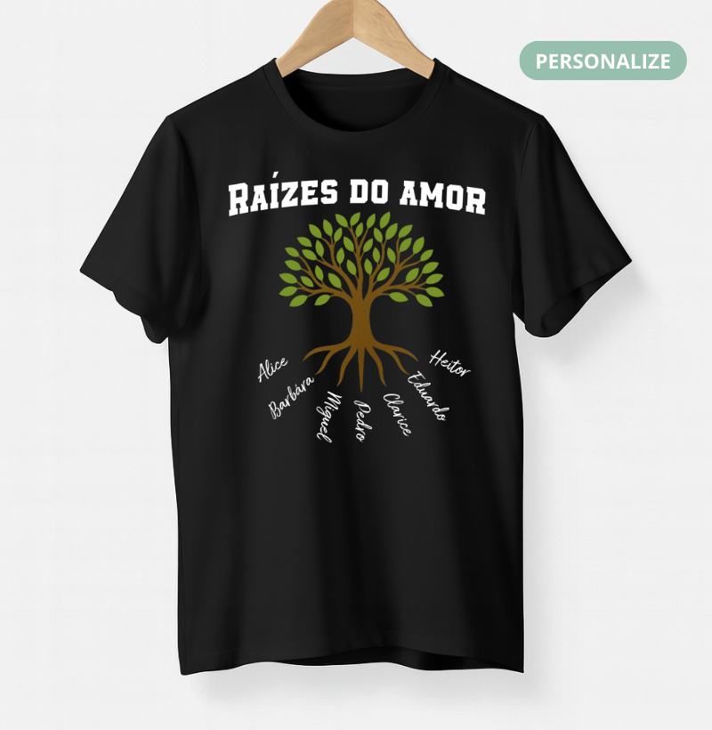 Camiseta Personalizada - RaĆzes do Amor