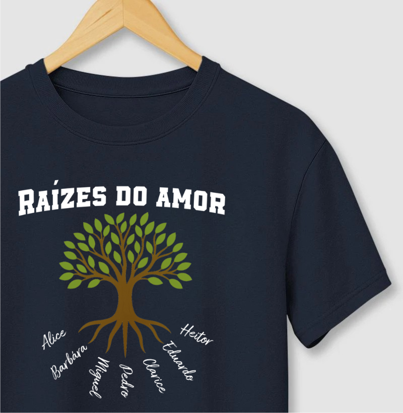 Camiseta Personalizada RaĆzes do Amor