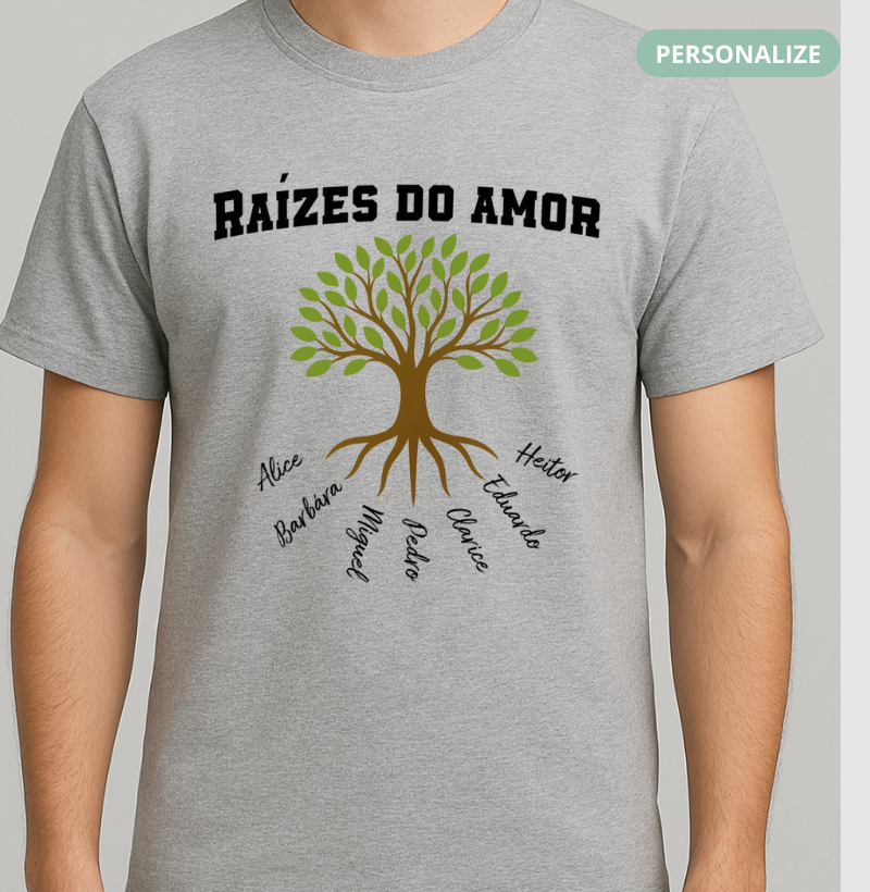 Camiseta Personalizada - RaĆzes do Amor