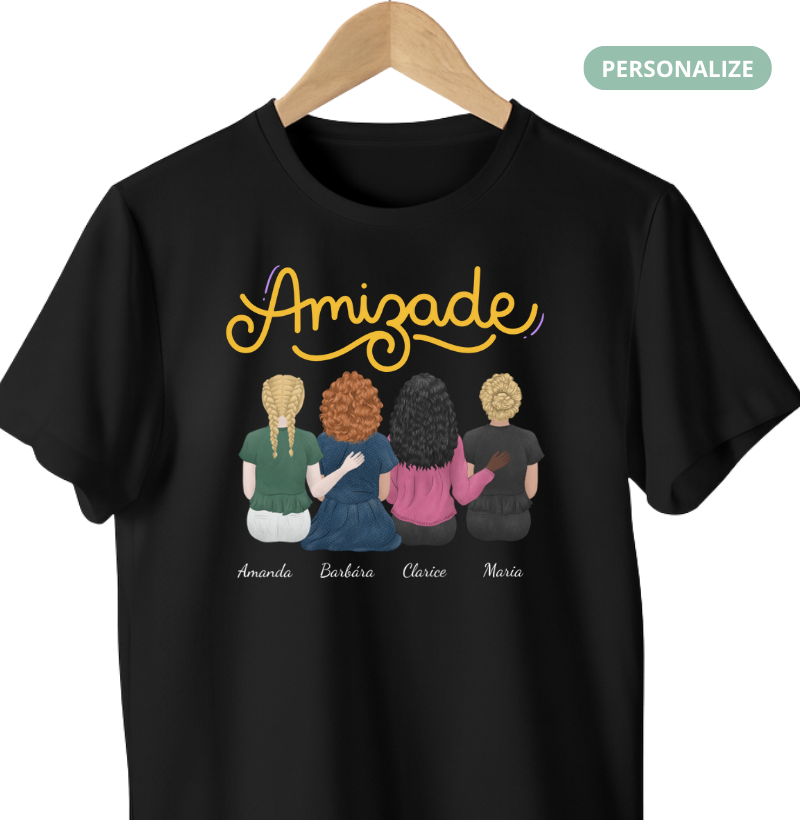 Camiseta Personalizada - Melhores Amigas