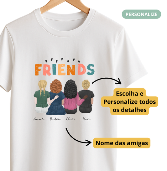 Camiseta Personalizada Melhores Amigas