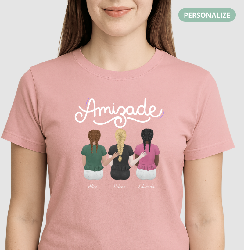 Camiseta Personalizada - Melhores Amigas