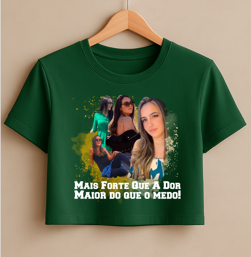 Croped Personalizado Bootleg Mais Forte que a dor