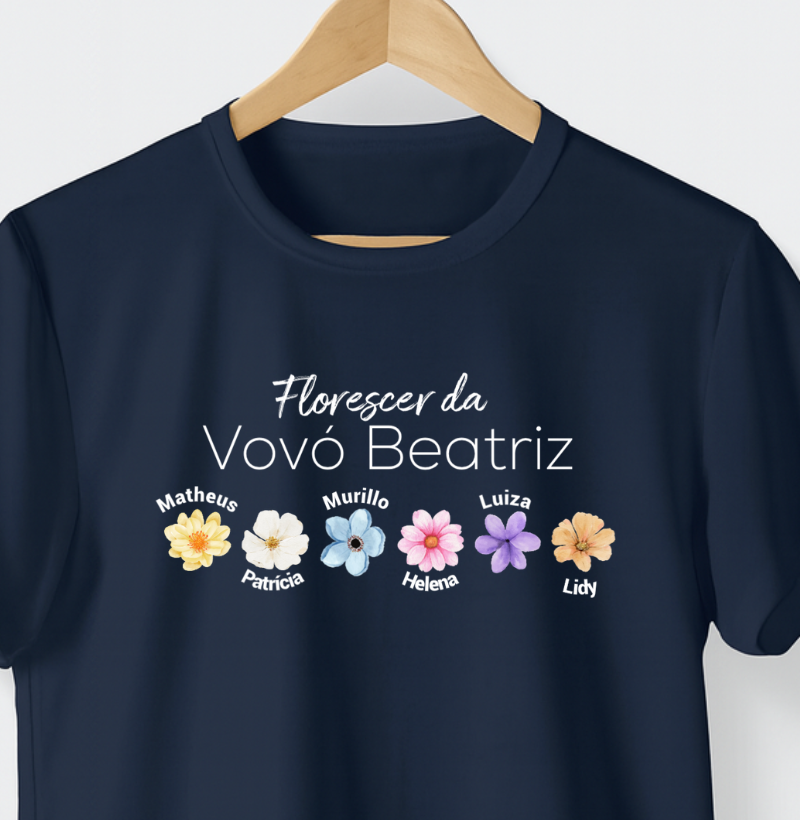 Camiseta Personalizada - Florescer da Vovó