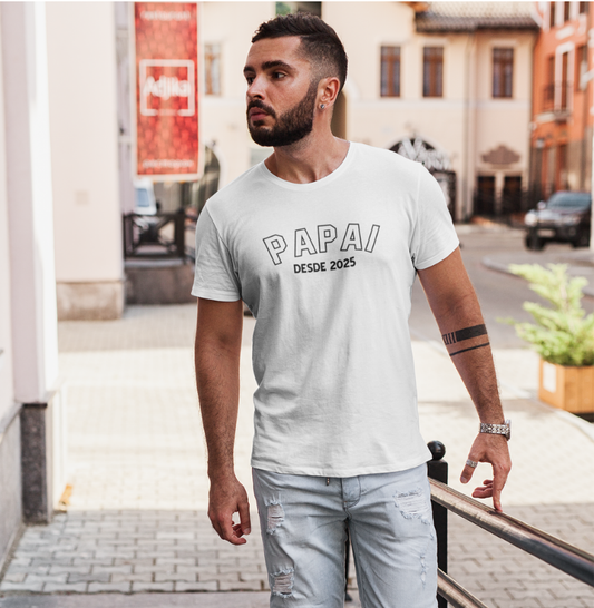 Camiseta Personalizada Papai e ano