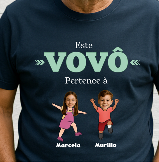 Camiseta Personalizada Divertida Vovô pertence à