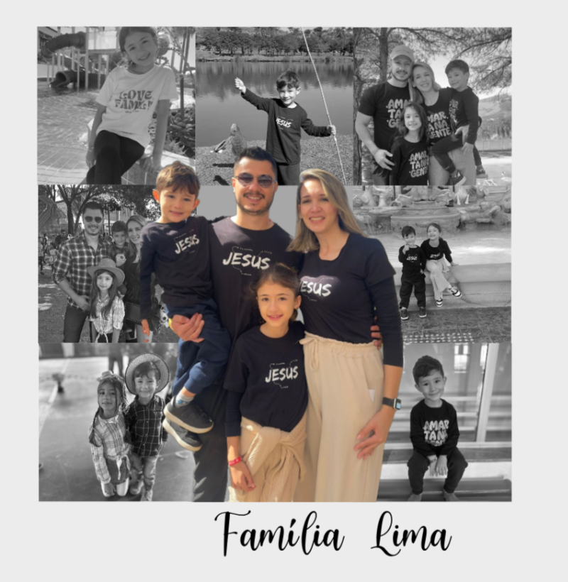 Camiseta Família - Quadrados de História