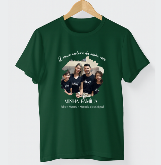 Camiseta Personalizada Família A Maior Certeza