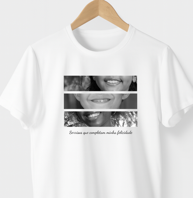 Camiseta Sorrisos de Felicidade