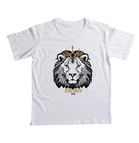 Camiseta Infantil Jesus Cristo é o Rei
