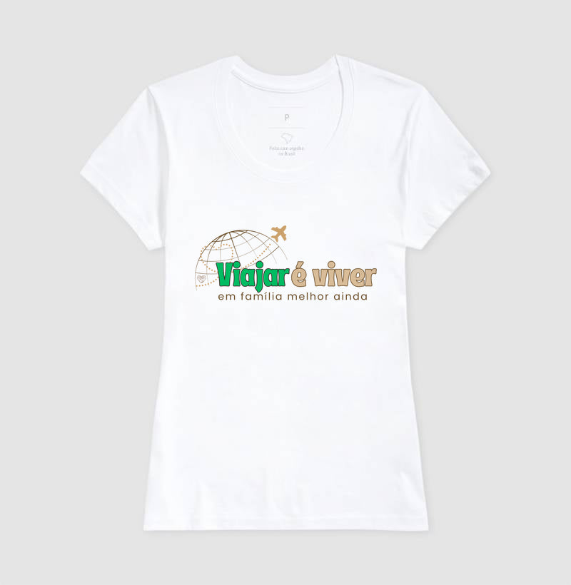 Camiseta - Viajar é Viver
