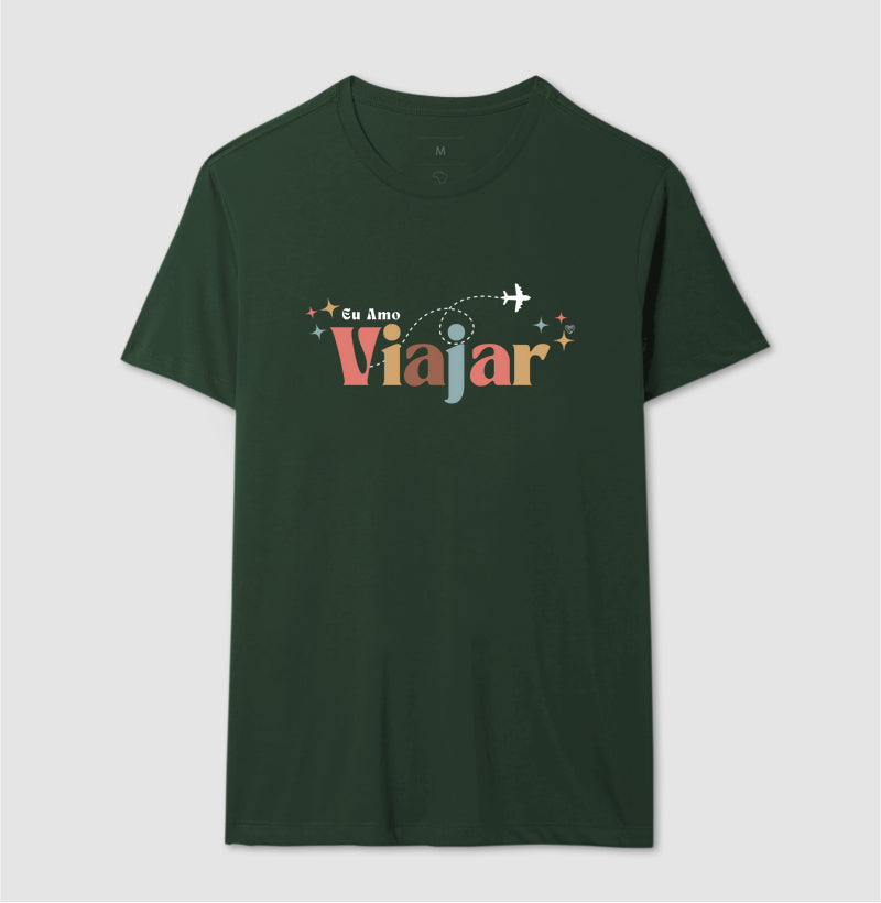 Camiseta - Eu amo viajar