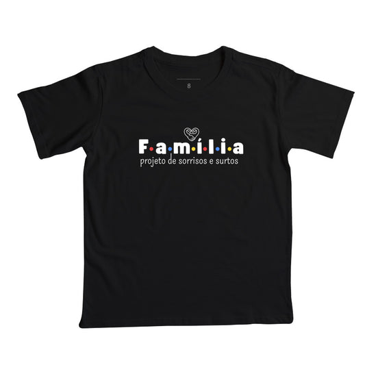 Camiseta Infantil Família Projeto de sorrisos e caos