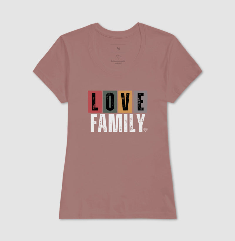 Camiseta - Love Family colorida