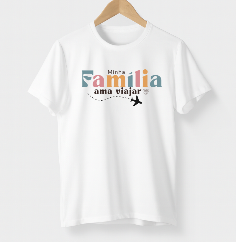 Camiseta Família Ama Viajar