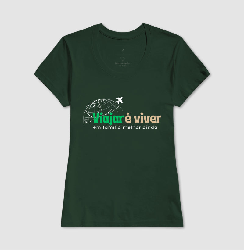 Camiseta - Viajar é Viver