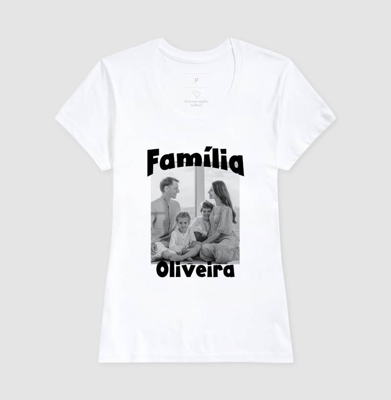 Camiseta Família - Foto Retrato