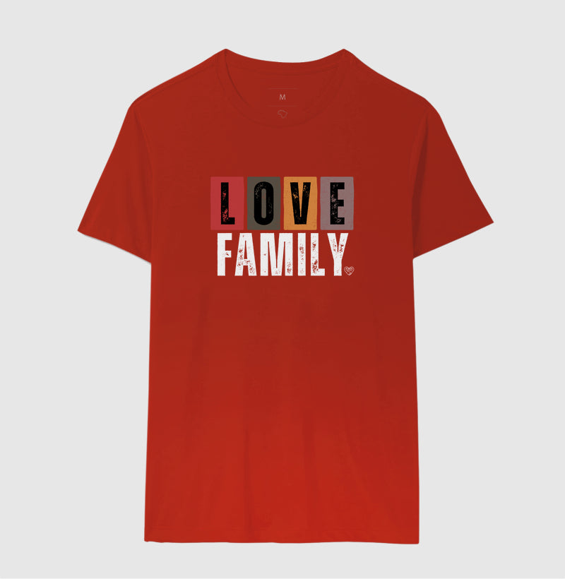 Camiseta - Love Family colorida