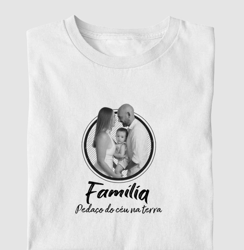 Camiseta Personalizada Família Infantil -Pedaço de Céu na Terra